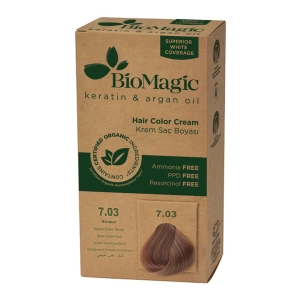 FARBA DO WŁOSÓW ZŁOTY BLOND (7.03) 250 g – BIOMAGIC