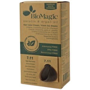 FARBA DO WŁOSÓW INTENSYWNY POPIELATY BLOND (7.11) 250 g – BIOMAGIC