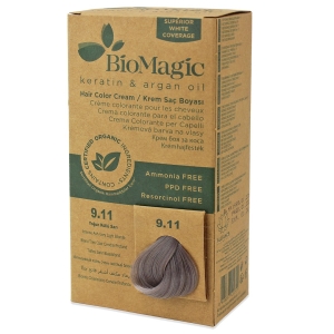 FARBA DO WŁOSÓW INTENSYWNY POPIELATY BARDZO JASNY BLOND (9.11) 250 g – BIOMAGIC