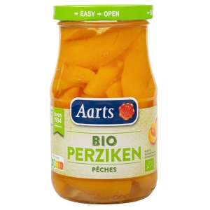 BRZOSKWINIE PLASTRY W LEKKIM SYROPIE BIO 350 g (190 g) (SŁOIK) – AARTS