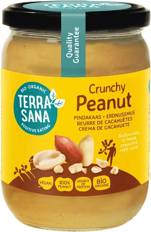 KREM Z ORZESZKÓW ZIEMNYCH PRAŻONYCH 100 % CRUNCHY BIO 500 g – TERRASANA KREM Z ORZESZKÓW ZIEMNYCH PRAŻONYCH 100 % CRUNCHY BIO 500 g – TERRASANA