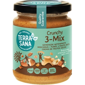 KREM ORZECHOWY CRUNCHY MIX (3 ORZECHY) BIO 250 g – TERRASANA