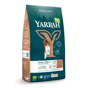 (DLA KOTA I KOCIĄT) KARMA Z KURCZAKIEM I GROSZKIEM BIO 800 g –  YARRAH
