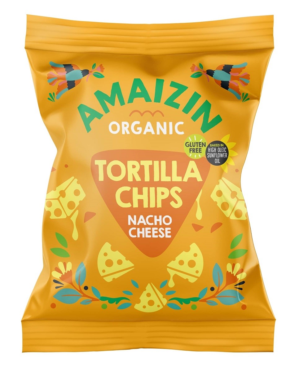CHIPSY TORTILLA KUKURYDZIANE SEROWE BEZGLUTENOWE BIO 150 g – AMAIZIN CHIPSY TORTILLA KUKURYDZIANE SEROWE BEZGLUTENOWE BIO 150 g – AMAIZIN