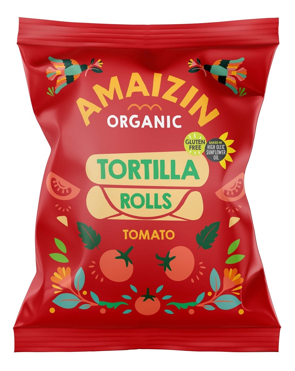 CHIPSY TORTILLA KUKURYDZIANE POMIDOROWE BEZGLUTENOWE BIO 100 g – AMAIZIN CHIPSY TORTILLA KUKURYDZIANE POMIDOROWE BEZGLUTENOWE BIO 100 g – AMAIZIN