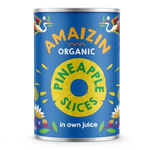 ANANAS PLASTRY W SOKU WŁASNYM BIO 400 g (225 g) – AMAIZIN