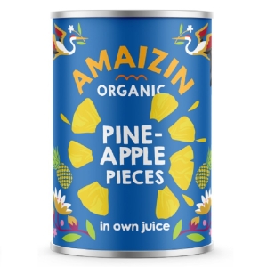 ANANAS KAWAŁKI W SOKU WŁASNYM BIO 400 g (250 g) – AMAIZIN