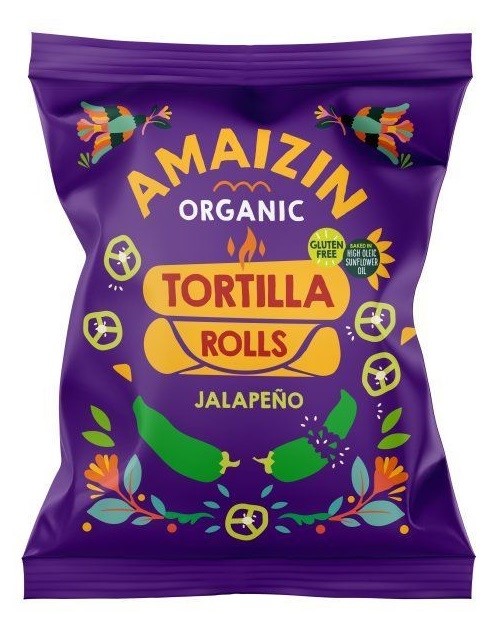 CHIPSY TORTILLA KUKURYDZIANE O SMAKU JALAPENO BEZGLUTENOWE BIO 100 g – AMAIZIN CHIPSY TORTILLA KUKURYDZIANE O SMAKU JALAPENO BEZGLUTENOWE BIO 100 g – AMAIZIN