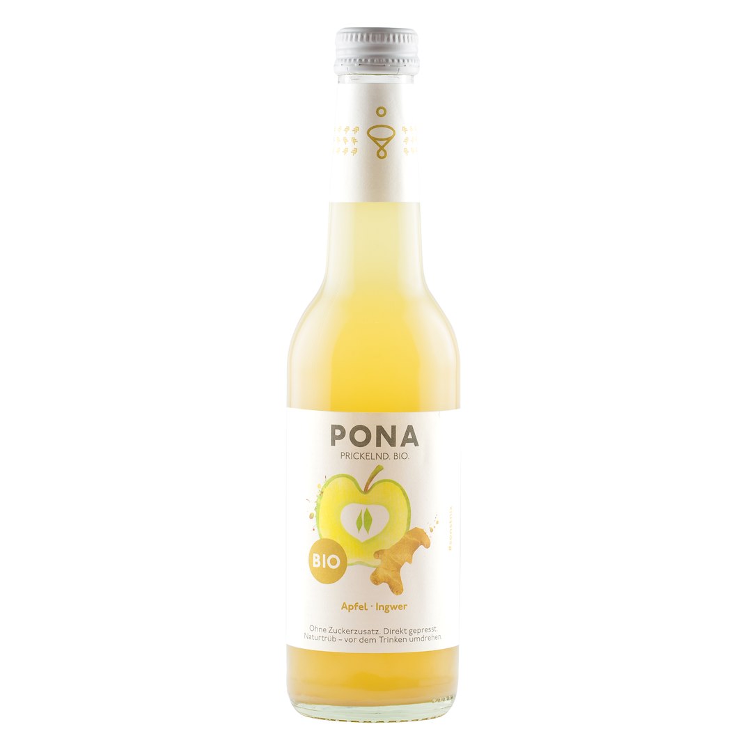 NAPÓJ MUSUJĄCY JABŁKO – IMBIR BEZ DODATKU CUKRÓW BIO 330 ml – PONA NAPÓJ MUSUJĄCY JABŁKO – IMBIR BEZ DODATKU CUKRÓW BIO 330 ml – PONA