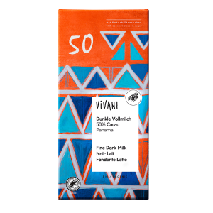 CZEKOLADA MLECZNA GORZKA 50 % KAKAO BIO 80 g – VIVANI