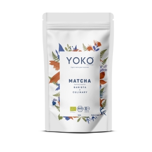 HERBATA ZIELONA MATCHA JAPOŃSKA BARISTA + KULINARNA BEZGLUTENOWA BIO 100 g – YOKO