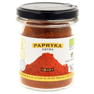 PAPRYKA OSTRA MIELONA BEZGLUTENOWA BIO 75 g – PIĘĆ PRZEMIAN