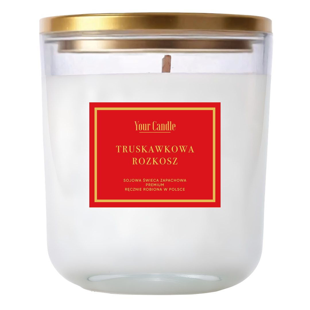 ŚWIECA SOJOWA ZAPACHOWA TRUSKAWKOWA ROZKOSZ 180 ml – YOUR CANDLE ŚWIECA SOJOWA ZAPACHOWA TRUSKAWKOWA ROZKOSZ 180 ml – YOUR CANDLE