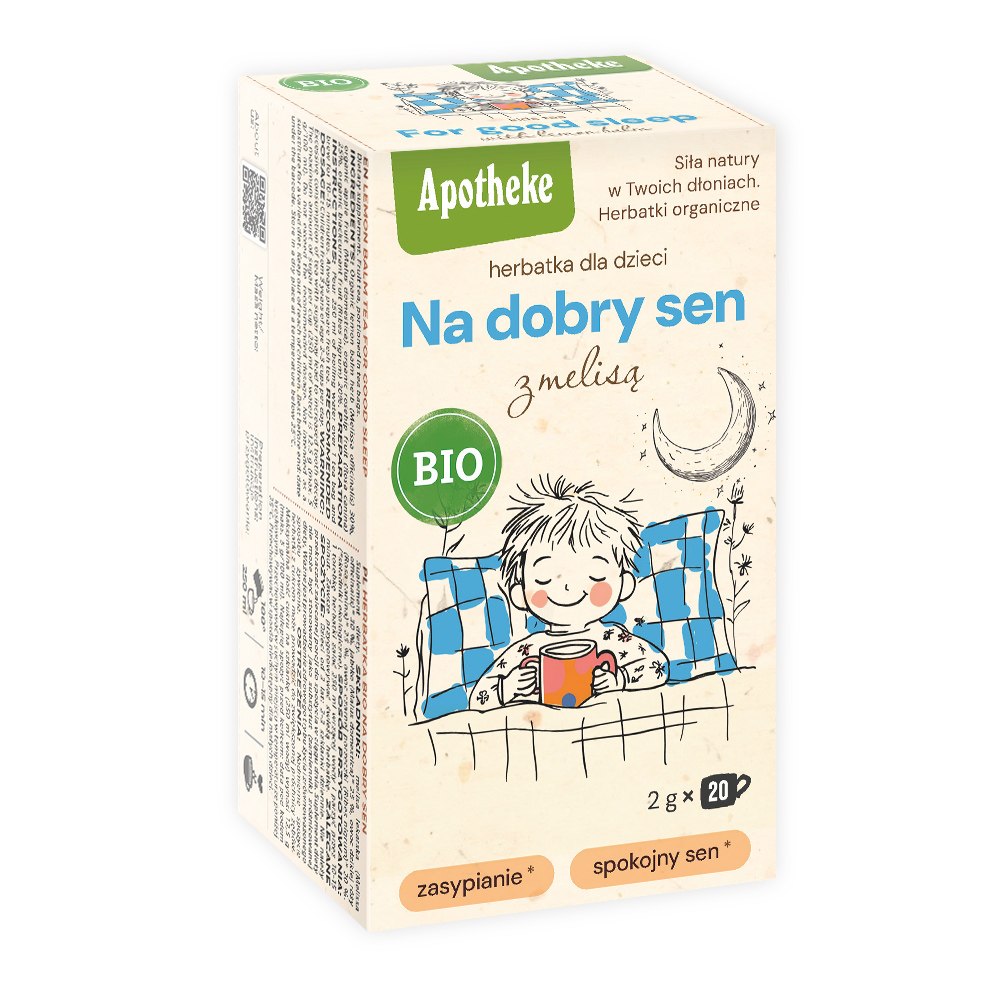 HERBATKA DLA DZIECI NA SEN Z MELISĄ BIO (20 x 2 g) 40 g – APOTHEKE HERBATKA DLA DZIECI NA SEN Z MELISĄ BIO (20 x 2 g) 40 g – APOTHEKE