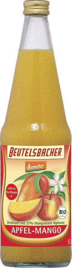 SOK JABŁKO – MANGO NFC DEMETER BIO 700 ml – BEUTELSBACHER SOK JABŁKO – MANGO NFC DEMETER BIO 700 ml – BEUTELSBACHER