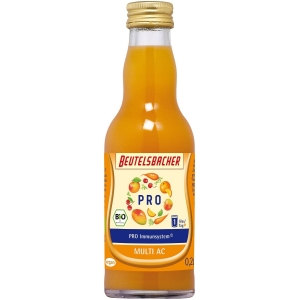 SHOT NA ODPORNOŚĆ MARCHEW – POMARAŃCZA – MANGO BIO 200 ml – BEUTELSBACHER
