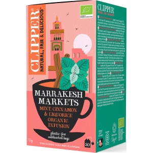 HERBATKA Z MIĘTĄ, CYNAMONEM I LUKRECJĄ (MARRAKESH MARKETS) BIO (20 x 1,75 g) 35 g – CLIPPER