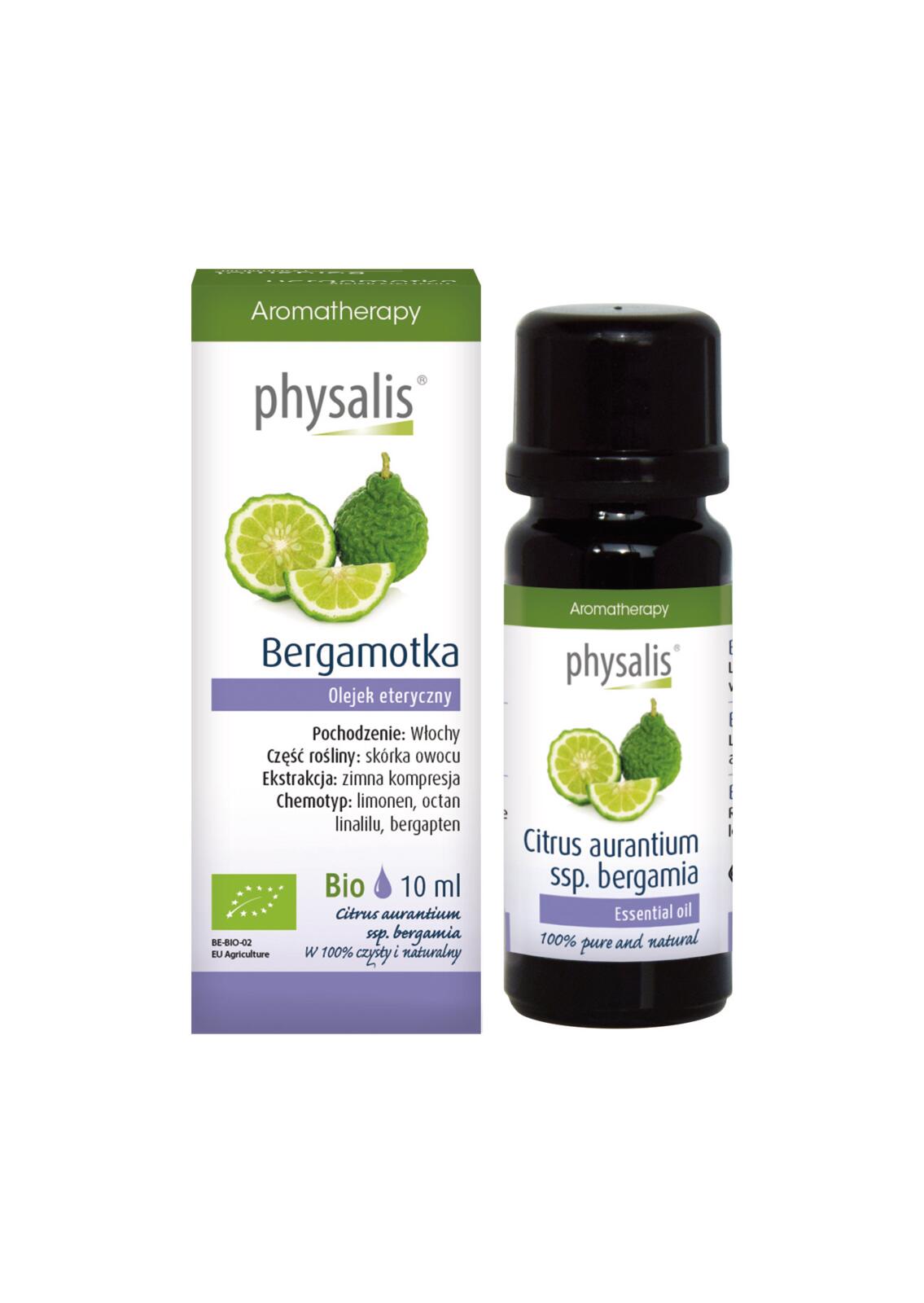 OLEJEK ETERYCZNY BERGAMOTKA ECO 10 ml – PHYSALIS OLEJEK ETERYCZNY BERGAMOTKA ECO 10 ml – PHYSALIS
