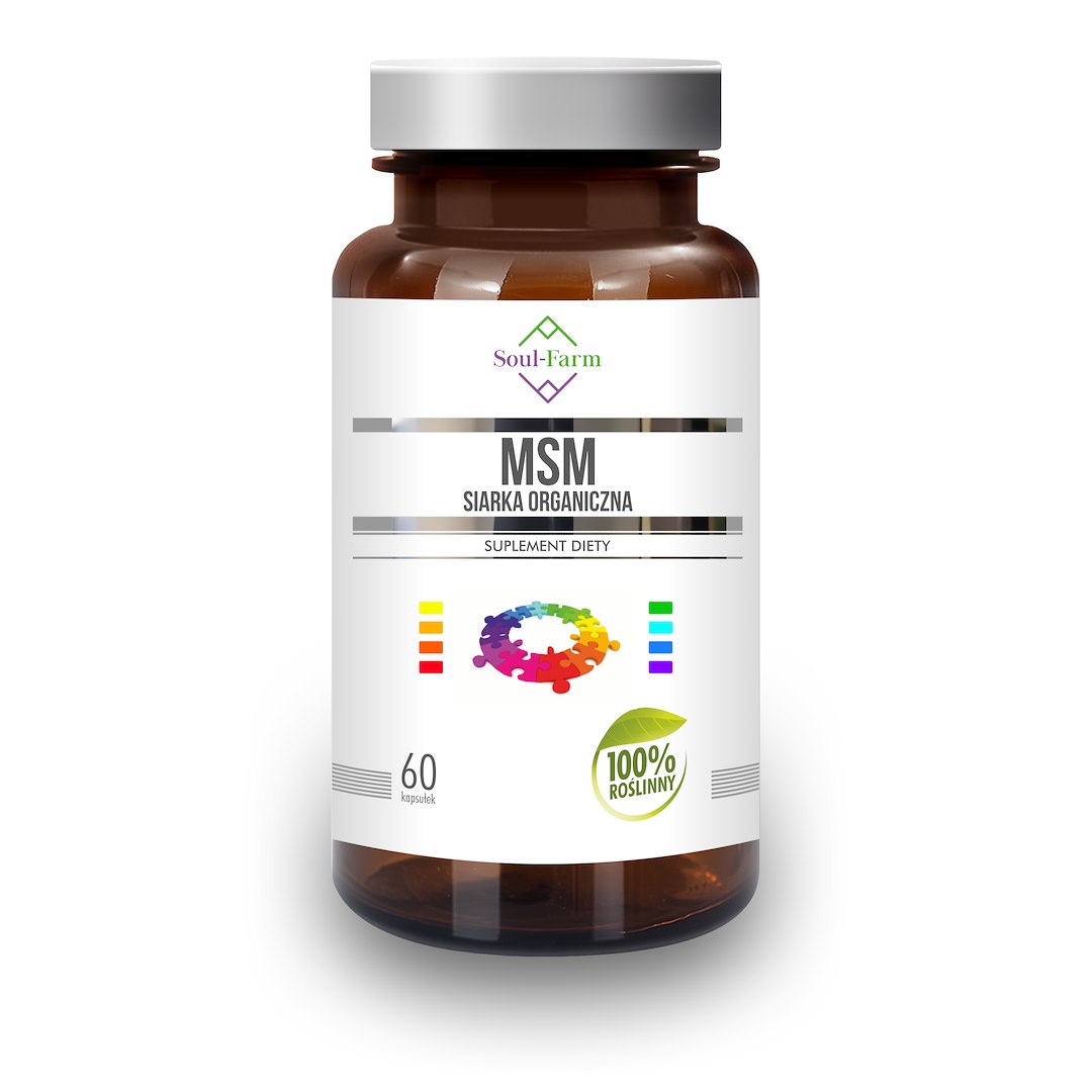 MSM SIARKA ORGANICZNA (650 mg) 60 KAPSUŁEK – SOUL FARM MSM SIARKA ORGANICZNA (650 mg) 60 KAPSUŁEK – SOUL FARM