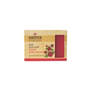 MYDŁO W KOSTCE DO CIAŁA RÓŻA 125 g – SATTVA (AYURVEDA)