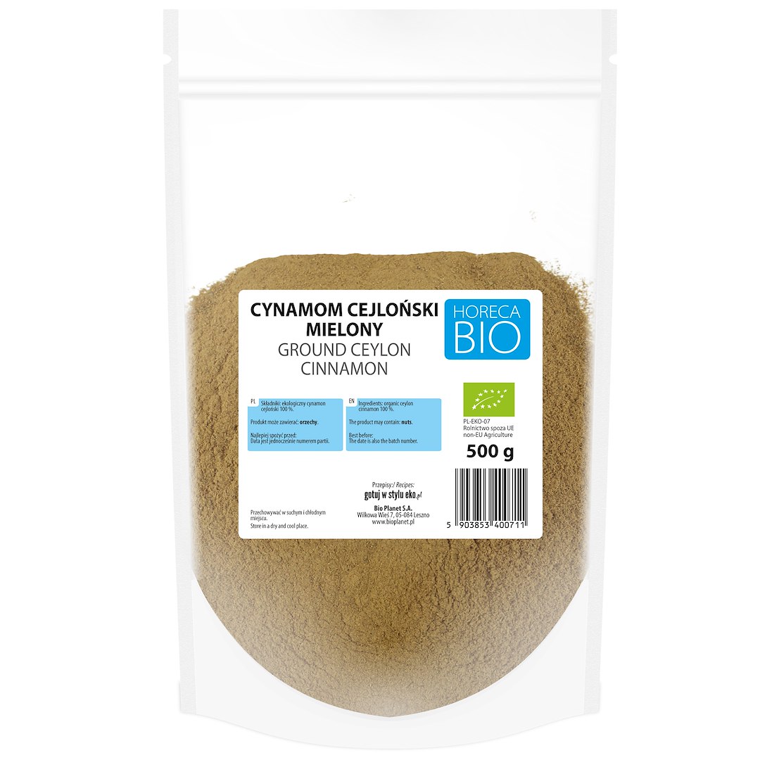 CYNAMON CEJLOŃSKI MIELONY BIO 500 g – HORECA (BIO PLANET) CYNAMON CEJLOŃSKI MIELONY BIO 500 g – HORECA (BIO PLANET)