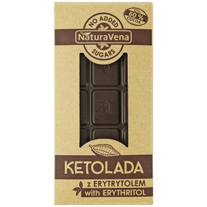 CZEKOLADA GORZKA 60 % KETOLADA 100 g – NATURAVENA