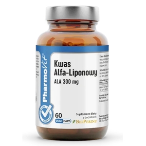 KWAS ALFA-LIPONOWY ALA (300 mg) BEZGLUTENOWY 60 KAPSUŁEK – PHARMOVIT (CLEAN LABEL)
