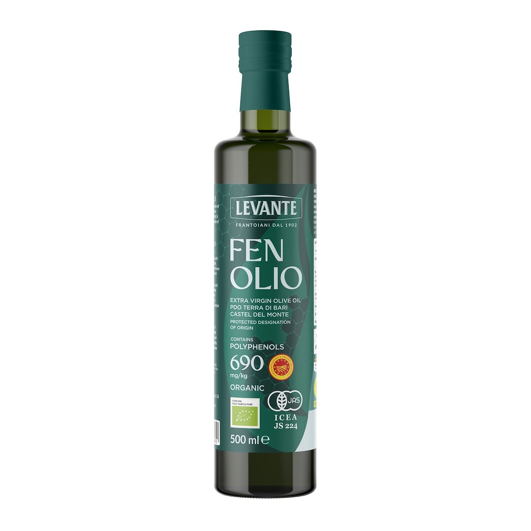 OLIWA Z OLIWEK EXTRA VIRGIN WYSOKOPOLIFENOLOWA FENOLIO PDO TERRA DI BARI CASTEL DEL MONTE BIO 500 ml – LEVANTE OLIWA Z OLIWEK EXTRA VIRGIN WYSOKOPOLIFENOLOWA FENOLIO PDO TERRA DI BARI CASTEL DEL MONTE BIO 500 ml – LEVANTE