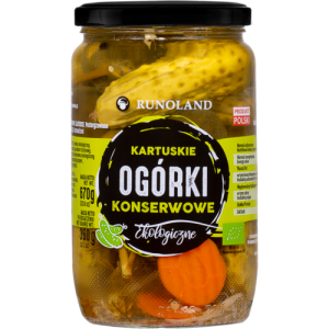 OGÓRKI KONSERWOWE KARTUSKIE BIO 670 g (360 g) – RUNOLAND