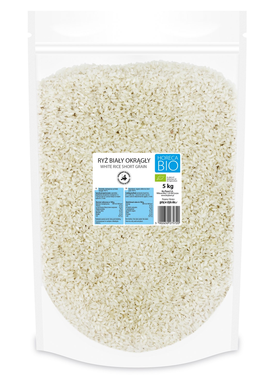 RYŻ BIAŁY OKRĄGŁY BIO 5 kg – HORECA (BIO PLANET) RYŻ BIAŁY OKRĄGŁY BIO 5 kg – HORECA (BIO PLANET)