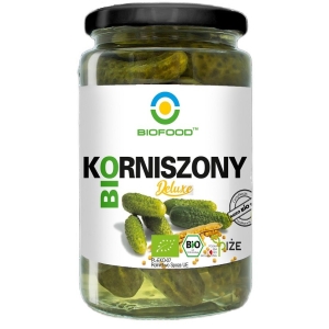 OGÓRKI KORNISZONY DELUXE BEZGLUTENOWE BIO 700 g (400 g) – BIOFOOD