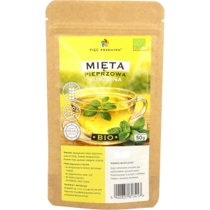 HERBATKA Z MIĘTY PIEPRZOWEJ BEZGLUTENOWA BIO 50 g – PIĘĆ PRZEMIAN