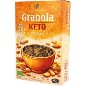 GRANOLA ORZECHOWA BEZ DODATKU CUKRÓW BEZGLUTENOWA KETO BIO 250 g – PIĘĆ PRZEMIAN