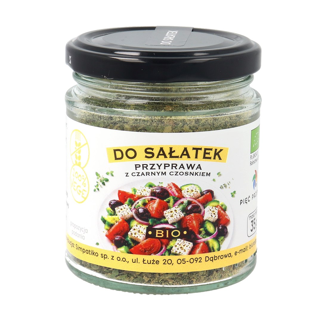 PRYPRAWA DO SAŁATEK Z CZARNYM CZOSNKIEM BEZGLUTENOWA BIO 35 g – PIĘĆ PRZEMIAN PRYPRAWA DO SAŁATEK Z CZARNYM CZOSNKIEM BEZGLUTENOWA BIO 35 g – PIĘĆ PRZEMIAN