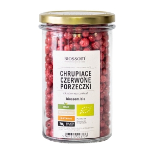 CZERWONE PORZECZKI LIOFILIZOWANE CHRUPIĄCE BEZGLUTENOWE BIO 70 g – BIOSSOM