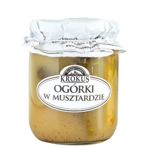 OGÓRKI KONSERWOWE W MUSZTARDZIE 500 g (250 g) – KROKUS