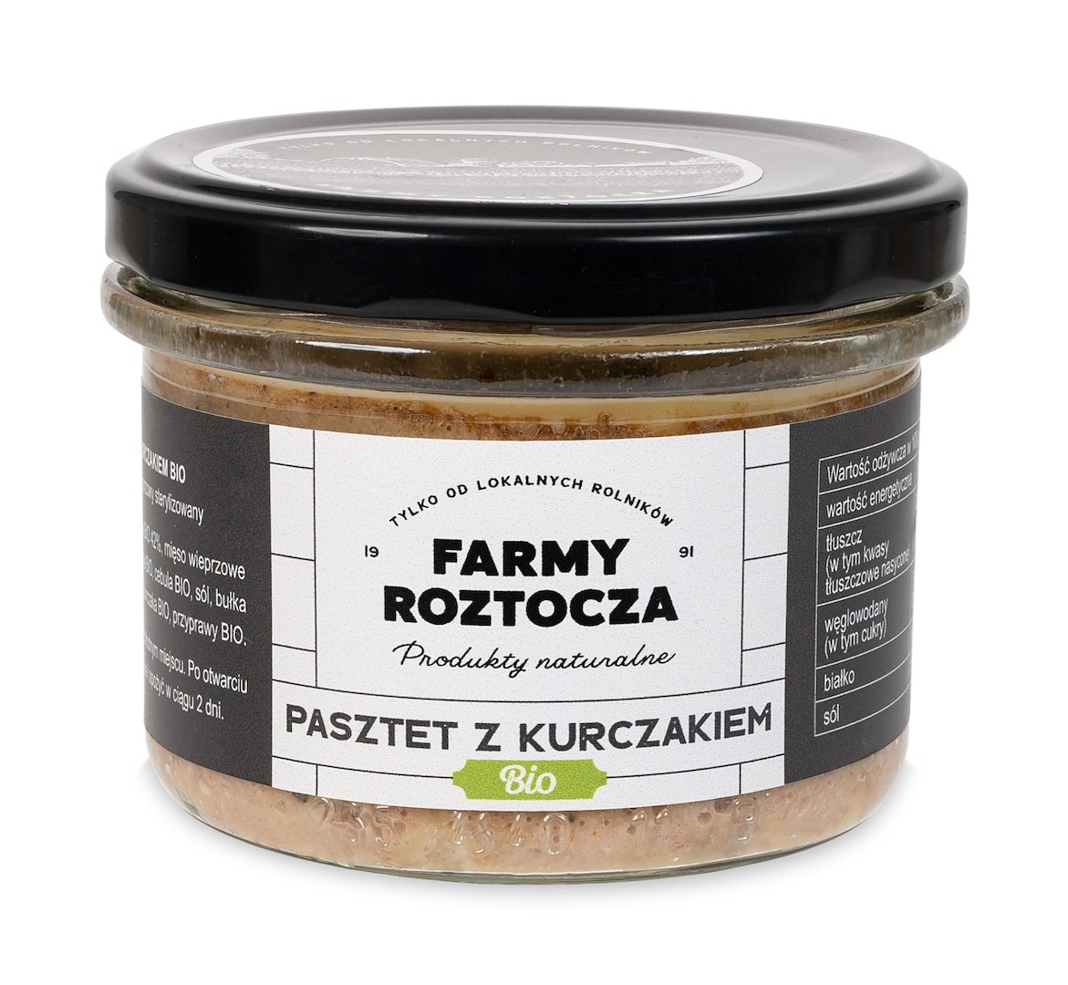 PASZTET DROBIOWO – WIEPRZOWY BIO 180 g (SŁOIK) – FARMY ROZTOCZA PASZTET DROBIOWO – WIEPRZOWY BIO 180 g (SŁOIK) – FARMY ROZTOCZA