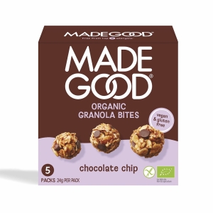 GRANOLA BITES Z CZEKOLADĄ BEZGLUTENOWE BIO (5 x 24 g) 120 g – MADEGOOD
