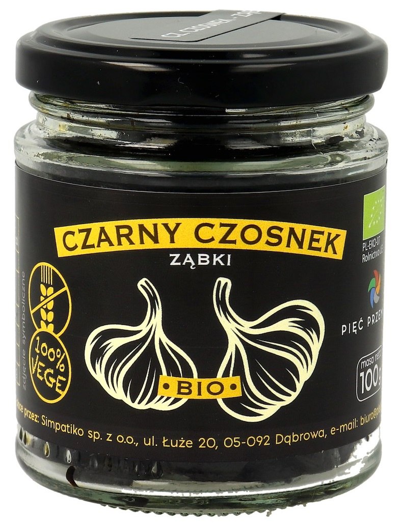 CZARNY CZOSNEK BEZGLUTENOWY BIO 100 g – PIĘĆ PRZEMIAN CZARNY CZOSNEK BEZGLUTENOWY BIO 100 g – PIĘĆ PRZEMIAN
