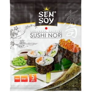 ALGI NORI PRAŻONE DO SUSHI (5 szt) 12,5 g – SEN SOY