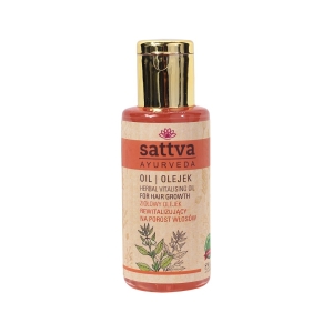 OLEJEK DO WŁOSÓW ZIOŁOWY REWITALIZUJĄCY NA POROST WŁOSÓW 100 ml – SATTVA (AYURVEDA)