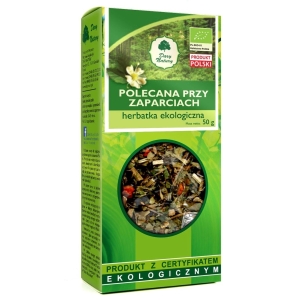 HERBATKA POLECANA PRZY ZAPARCIACH BIO 50 g – DARY NATURY