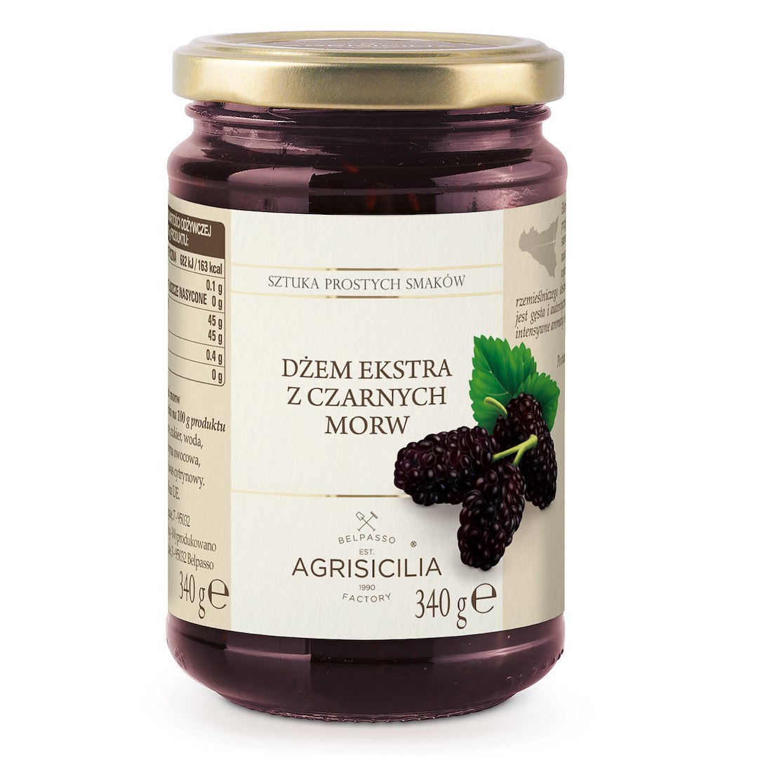 DŻEM EKSTRA Z CZARNEJ MORWY BIO 340 g – AGRISICILIA DŻEM EKSTRA Z CZARNEJ MORWY BIO 340 g – AGRISICILIA