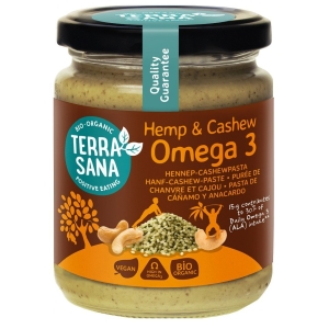 KREM OMEGA-3 Z ORZECHÓW NERKOWCA I NASION KONOPI BIO 250 g – TERRASANA