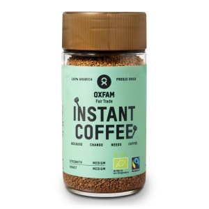 KAWA ROZPUSZCZALNA LIOFILIZOWANA ARABICA 100 % FAIR TRADE BIO 100 g – OXFAM