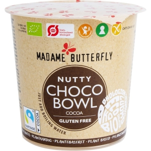 OWSIANKA BŁYSKAWICZNA CZEKOLADA – ORZECHY LASKOWE BEZGLUTENOWA BIO 55 g – MADAME BUTTERFLY
