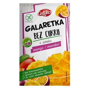 GALARETKA BEZ CUKRU O SMAKU MANGO – MARAKUJA BEZGLUTENOWA 14 g – CELIKO