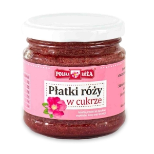 PŁATKI RÓŻY W CUKRZE 220 g – POLSKA RÓŻA