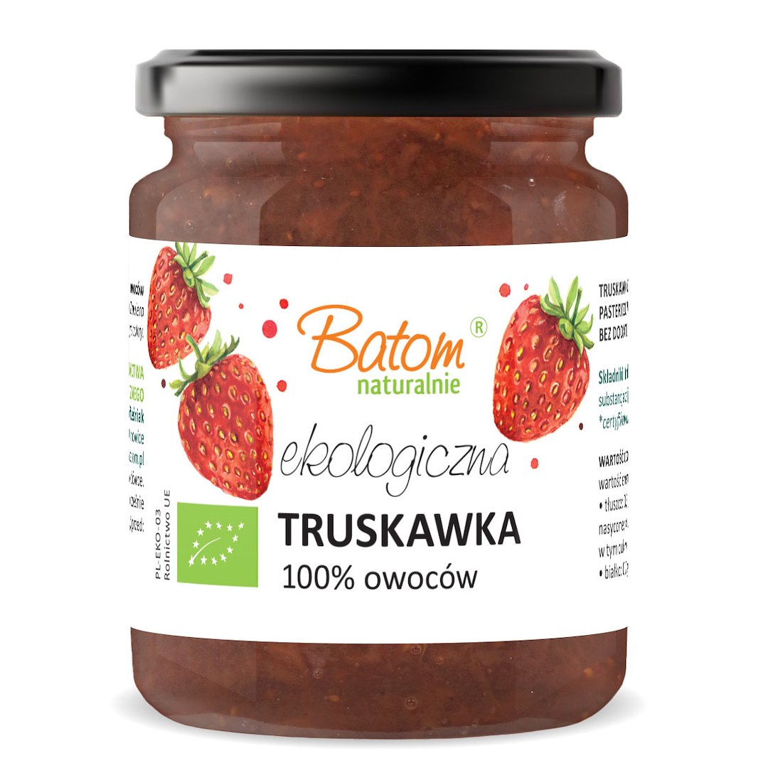 TRUSKAWKA 100 % BEZ DODATKU CUKRÓW BIO 260 g – BATOM TRUSKAWKA 100 % BEZ DODATKU CUKRÓW BIO 260 g – BATOM