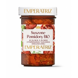 POMIDORY SUSZONE W OLIWIE Z OLIWEK EXTRA VIRGIN BIO 180 g – EMPERATRIZ